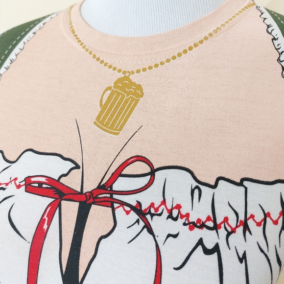 Bay Island Sportswear Costume Fraulein Oktoberfest Beer Adult Womens T-Shirt - Picture 3 of 13